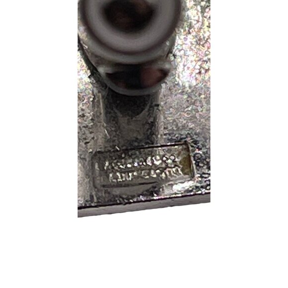 VTG Cufflinks Knight on White horse with Green flag in Silver tone Hallmarked - Picture 9 of 10